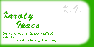 karoly ipacs business card